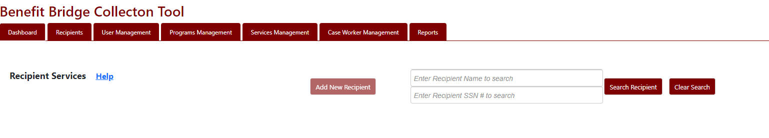 Required Recipient's Search Recipient